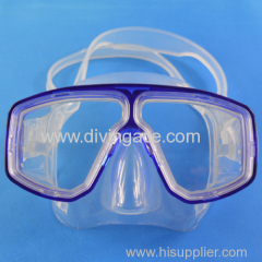 Liquid silicone full face mask diving with assorted colors and diving mask