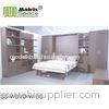 Double big Folding Wall Bed , hidden wall bed With Bookshelf