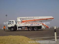 The Hongda Truck-mounted Concrete Pump with Boom