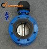 Cast Iron Hard Sealing Double Flanged Butterfly Valve with Pneumatic Actuator , EPDM or NBR Seat