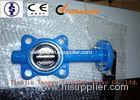 Lever / Gear operated butterfly valve , 6 Inch 8 Inch 12 Inch Wafer type butterfly valve