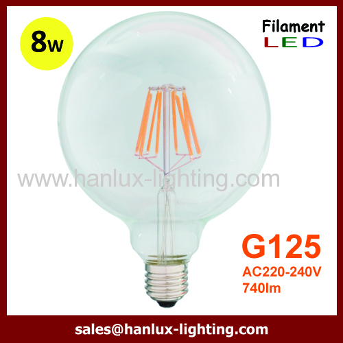 E27 8W COB G125 LED Filament bulb