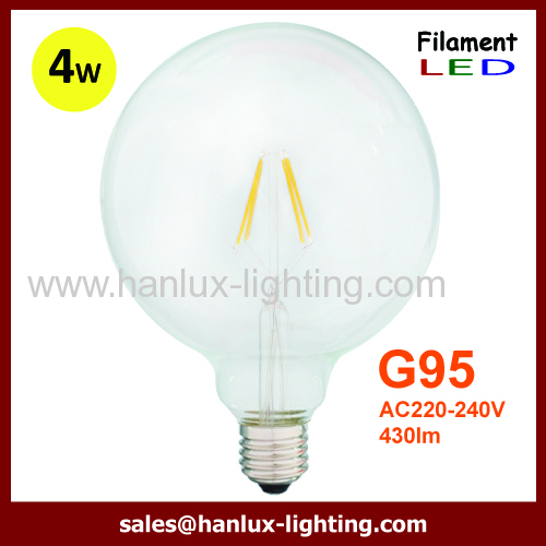 E27 4W G95 LED filament bulbs