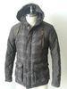 100% Nylon Thin Hooded Mens Goose Down Jacket Down Filled Coat