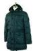 Anti Pilling Warm Winter Padded Jacket Long Down Coat Green With Fur Hood