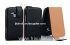 Vertical PU Samsung Phone Leather Cases Cover with Plain Weave for Samsung Galaxy S duos S7562