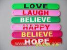 Party Healthy Silicone Slap Bracelet / Sports Silicone Bracelets