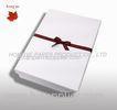 White Gift Boxes With Lids And Ribbon , Garment Packaging Boxes
