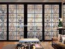 Frosted Interior Decorative Glass Doors / Deep Carved Glass For Residential