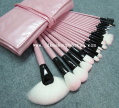Pink make up brush set