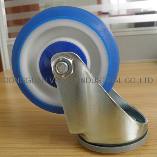 Thermoplastic rubber elastomer swivel casters