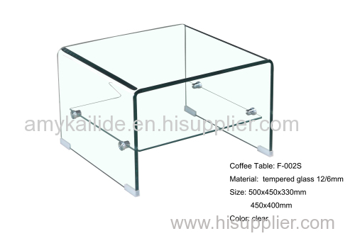 clear galss square table(tempered glass)