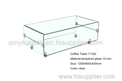 tempered glass coffee table with wheels