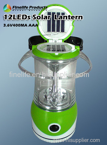 Solar lantern with 12 leds