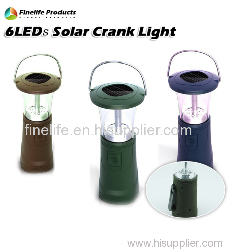 LED Hand-Cranking & Solar Camping Light