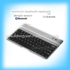 Wholesale Ultra slim flat aluminum bluetooth keyboard for Google nexus 7
