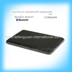 Wholesale Ultra slim flat aluminum bluetooth keyboard for Google nexus 7