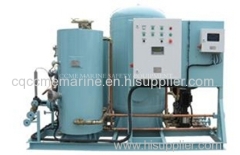 Marine sanitaty system water treatment plant