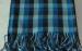 Comfortable Plaids Bamboo Throw Blanket , Blue Anti - Pilling