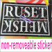 custom non-removable sticker label