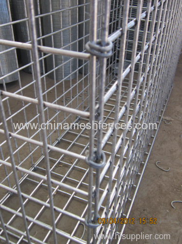 Galvanized welded stone gabion baskets for retaining wall