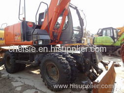 Used HITACHI ZX130W wheel excavator