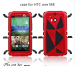 Heavy Duty Hybrid Ru-gged Armor Rubber Matte Hard Case Cover For HTC ONE 2 M8 FREE
