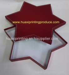 red polygonal gift boxes