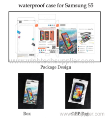 waterproof case for samsung s-5 i-9600 phone super good rug-ged case