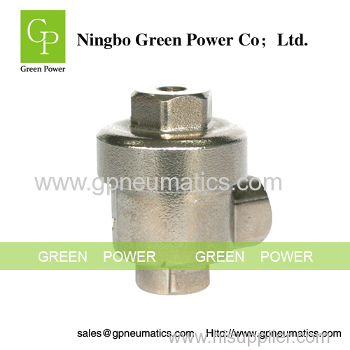 Right angle stainless steel check valve for pneumatics