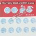 dia 6mm round warranty repair stickers