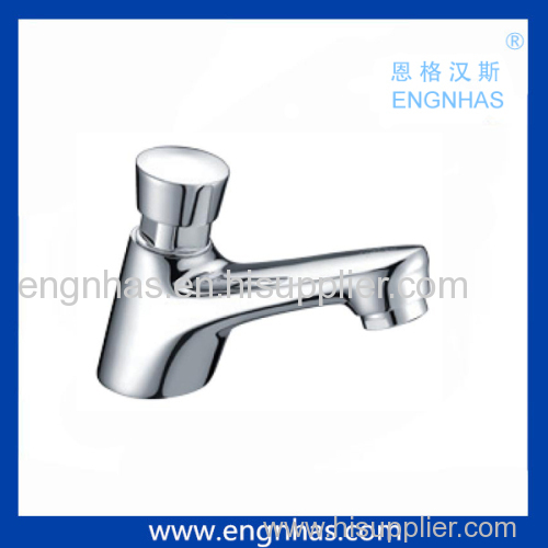 Time Delay Self Closing Chrome Brass Public Basin Faucet