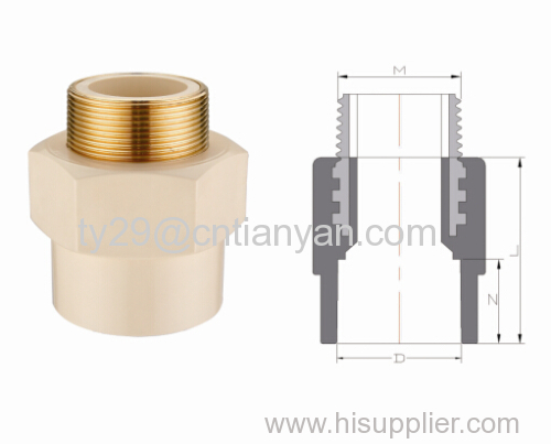 CPVC WATER SUPPLY PIPE FITTINGS DIN(MALE ADAPTOR BRASS)