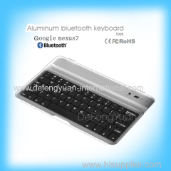 Reasonable price Aluminium bluetooth keyboard for Google nexus7