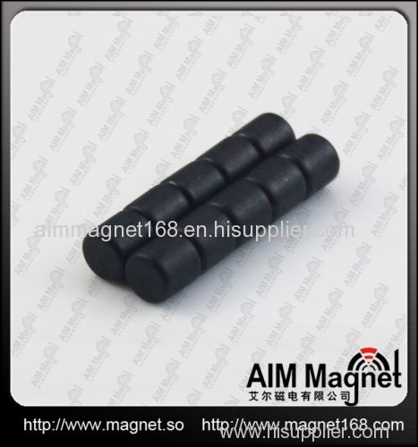 Black coating strong ndfeb round magnet