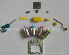 FIX ALL MUSIC BOX PARTS YOURSELF 18 NOTE HAND CRANK MUSIC BOX MOVEMENT 4 COLOR EXCHANGABLE DRUMS