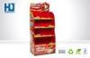 Red Cardboard Chocolate Beverage Display Stand / Racks , Coffee Display Stand