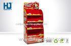 Red Cardboard Chocolate Beverage Display Stand / Racks , Coffee Display Stand