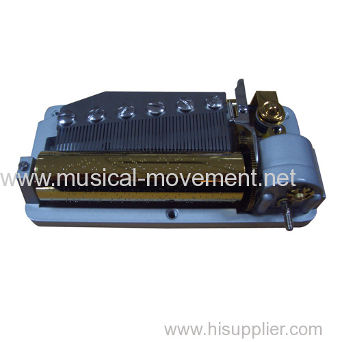 EASY OPERATION KEY WINDING ON BACK MUSIC BOX MOVEMENT LARGE 50 NOTE