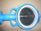 High Performance DIN 2501 PN6 / PN10 / PN16 Flange Wafer Butterfly Valve Disc Coated PTFE