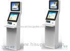 Freestanding Self Service Kiosk Touchscreen With Passport Reader For Airport