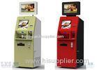 22 Inch Self Service Kiosk , Interactive Advertising Kiosk Signage Red Color