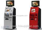 Cash Dispenser , Card Reader Bank ATM Machines Stainless Steel Kiosk With Keyboard