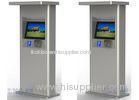 Outdoor Card Payment Touch Screen Free Standing Stainless Steel Kiosk Self Service