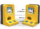 Mini Yellow Metal Kiosk Enclosure With Stand For Desktop And Wall Mounted Kiosk