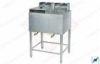 Floor Type Dual Basket Deep Fryers Commercial For Kitchen , 4KW + 4KW