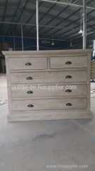 115x42x90cm The old fir 5 drawer cabinet