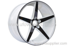 Car Alloy Wheels White black face