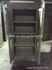 The old Chinese Fir with lock bar shutter door cabinet