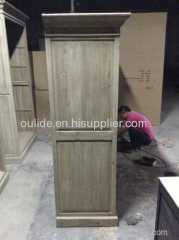 The old Chinese Fir with lock bar shutter door cabinet